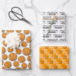 Basketball Herzlichen Glückwunsch Packpapier Blätt Geschenkpapier Set