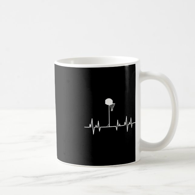 Basketball-Herzschlag 1 Kaffeetasse (Rechts)