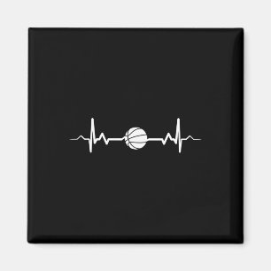 Basketball Herzschlag Geschenkidee 1 Magnet