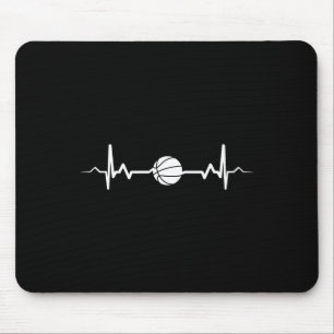 Basketball Herzschlag Geschenkidee 1 Mousepad