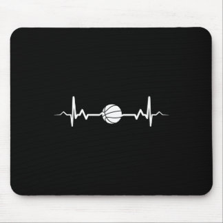 Basketball Herzschlag Geschenkidee 1 Mousepad