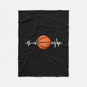 Basketball-Herzschlag - Liebe für das T-Shirt 1 Fleecedecke