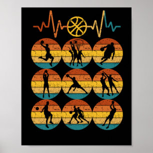 Basketball Herzschlag Poster