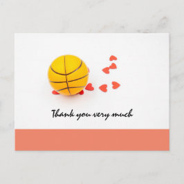 Basketball Hochzeit mit Liebe Rote Herzen Postkarte