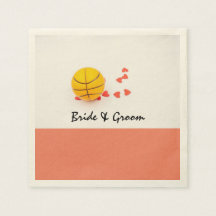 Basketball Hochzeit mit Liebe Rote Herzen