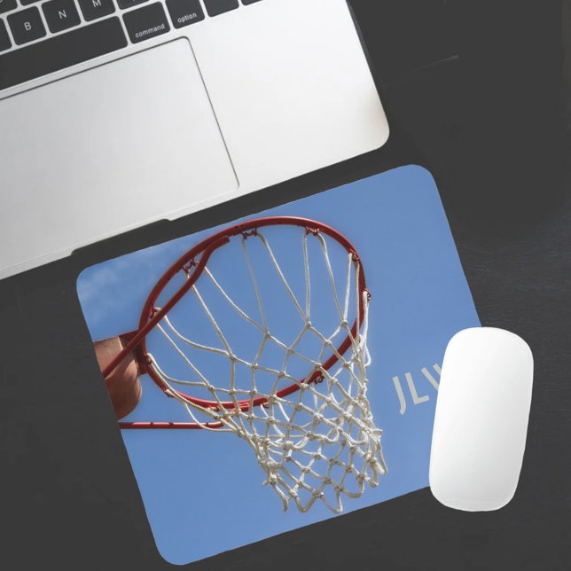 Basketball Hoop Blue Sky Personalisiert fotografis Mousepad (Von Creator hochgeladen)