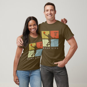 Basketball Hoop Life Player Retro Geschenk Frauen T-Shirt
