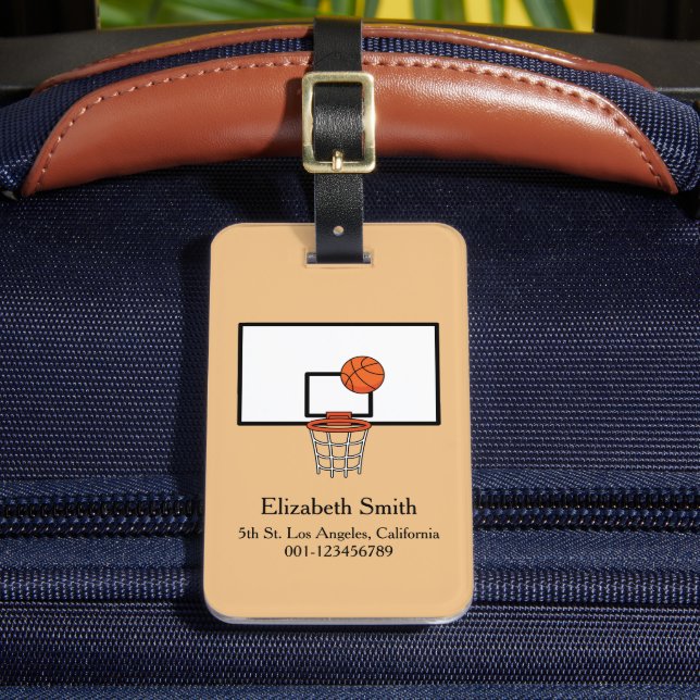 Basketball-Hoop personalisieren Gepäckanhänger (Vorderseite Insitu 2)