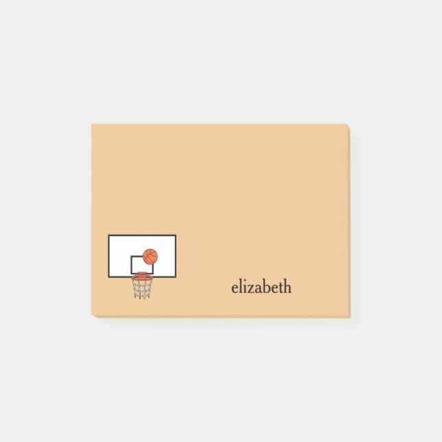 Basketball-Hoop personalisieren Post-it Klebezettel (Vorderseite)