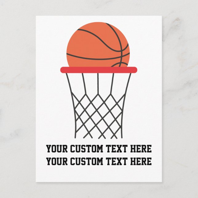 Basketball Hoop Personalisiert Postkarte (Vorderseite)