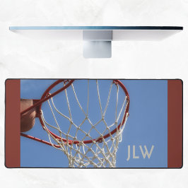 Basketball Hoop Sports Blue Sky Fotografie Schreibtischunterlage