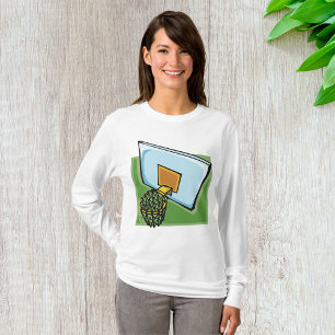 Basketball Hoop Womens Long Sleeve T-Shirt