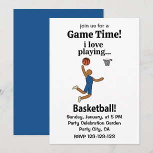Basketball I Liebe Basketball spielen Einladung
