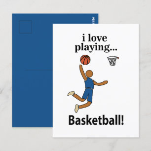 Basketball I Liebe Basketball spielen Postkarte