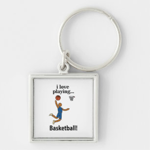 Basketball I Liebe Basketball spielen Schlüsselanhänger
