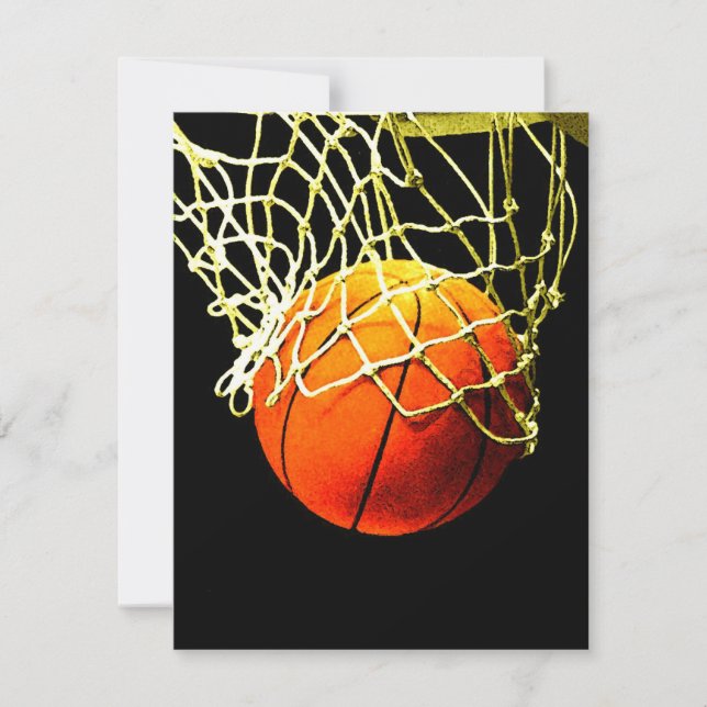 Basketball I Liebe Dankeskarte (Vorderseite)