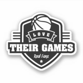Basketball I Liebe mit vielen Teamfarben Aufkleber