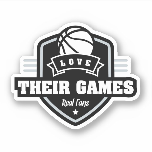 Basketball I Liebe mit vielen Teamfarben Aufkleber (Vorderseite)