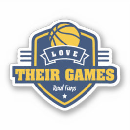 Basketball I Liebe mit vielen Teamfarben Aufkleber