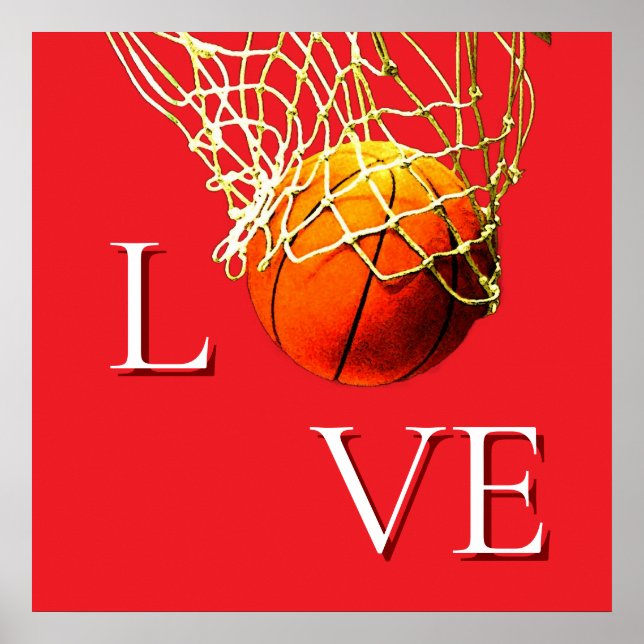 Basketball I Love Poster (Vorne)