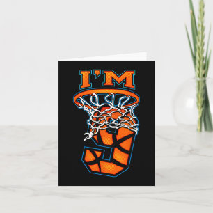 Basketball I m 9 Boy Girl 9. Geburtstag Karte