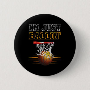 Basketball Ich bin nur Ballin'Coach Team Prou Button