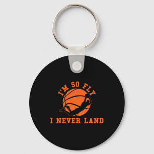 Basketball Ich bin so fliegend, dass ich nie Bball Schlüsselanhänger
