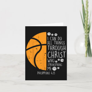Basketball Ich kann Dinge tun Bibel Verse Gott Jes Karte