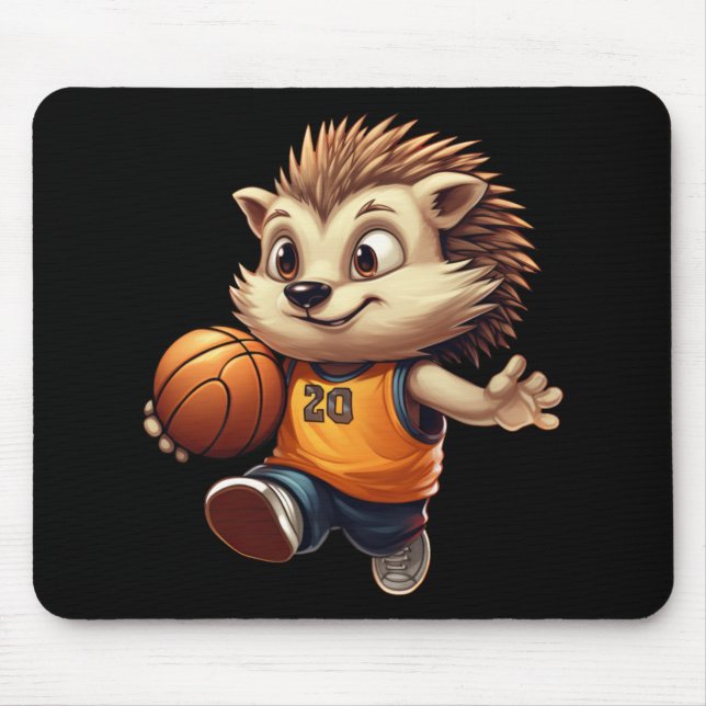 Basketball-Igel 1 Mousepad (Vorne)