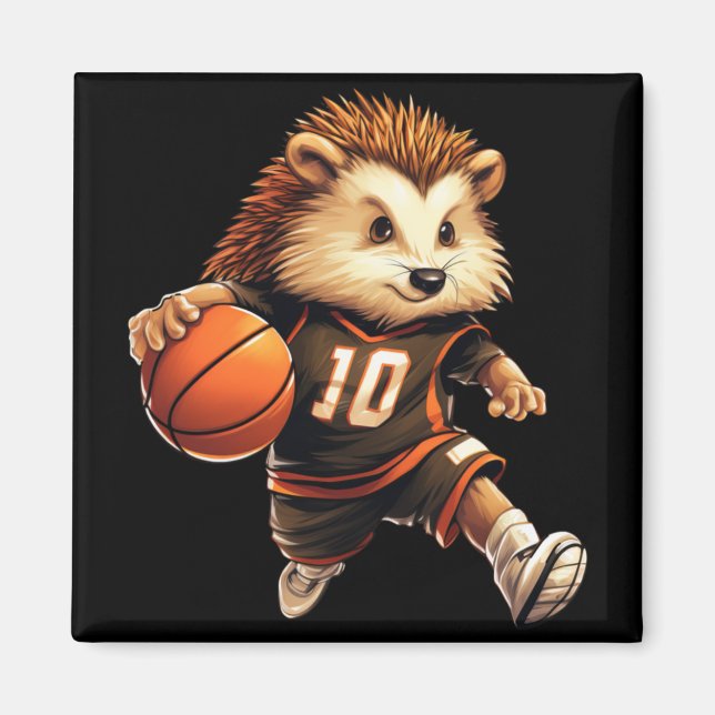 Basketball-Igel Magnet (Vorne)