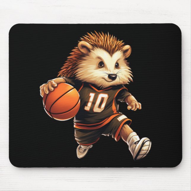 Basketball-Igel Mousepad (Vorne)