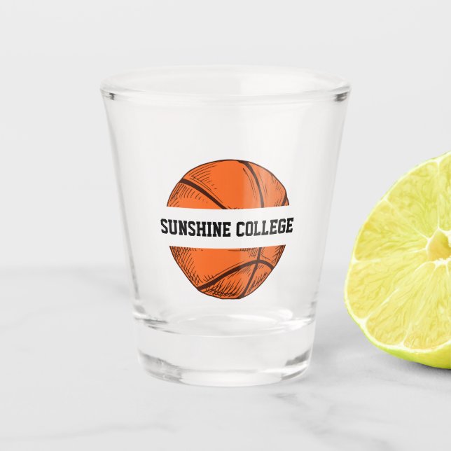 Basketball Ihr Lieblingsteam Schnapsglas (Vorderseite)