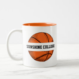 Basketball Ihr Lieblingsteam Zweifarbige Tasse