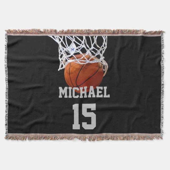 Basketball Ihr Name Decke (Vorderseite)