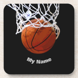 Basketball Ihr Name Getränkeuntersetzer