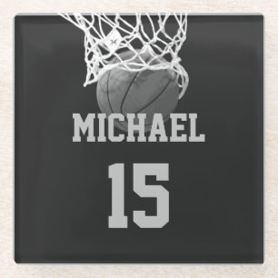 Basketball Ihr Name Glasuntersetzer