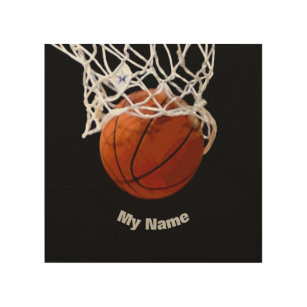 Basketball Ihr Name Holzdruck