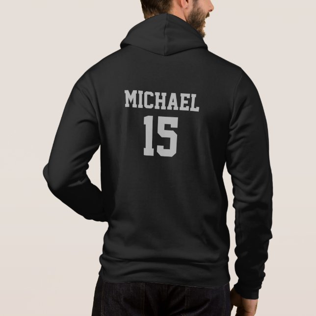 Basketball Ihr Name Hoodie (Rückseite)