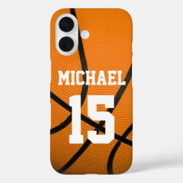 Basketball Ihr Name individuell einstellbar iPhone 16 Hülle
