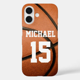 Basketball Ihr Name individuell einstellbar iPhone 16 Hülle