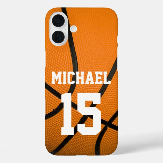 Basketball Ihr Name individuell einstellbar iPhone 16 Plus Hülle (Rückseite)