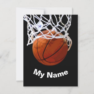 Basketball - Ihr Name ist individuell Postkarte