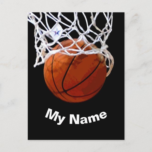 Basketball - Ihr Name ist individuell Postkarte (Vorderseite)