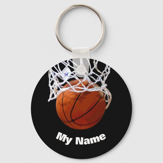 Basketball - Ihr Name ist individuell Schlüsselanhänger (Vorderseite)