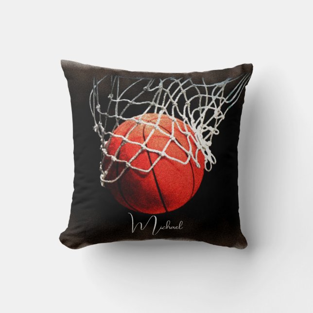Basketball Ihr Name Kissen (Vorderseite)