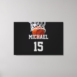 Basketball Ihr Name Leinwanddruck