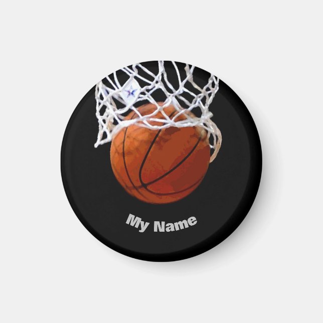 Basketball Ihr Name Magnet (Vorne)