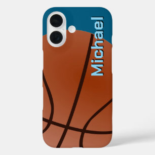 Basketball Ihr Name Persönliche Daten iPhone 16 Hülle