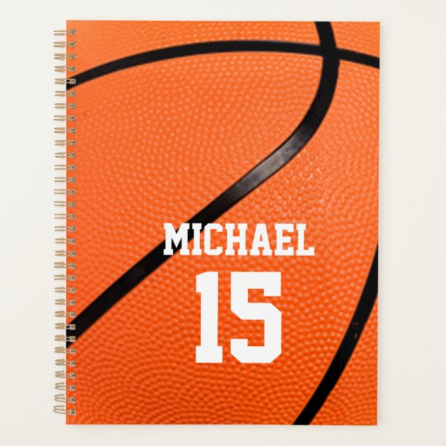 Basketball Ihr Name Planer (Vorderseite)