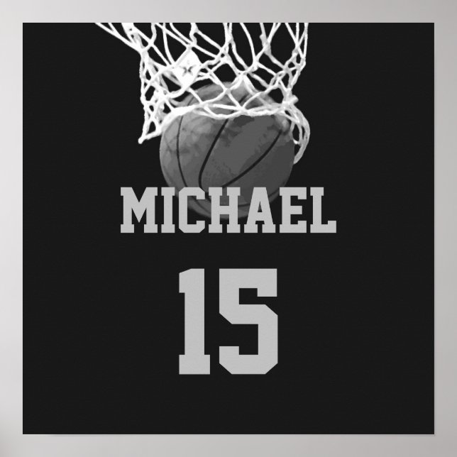 Basketball Ihr Name Poster (Vorne)